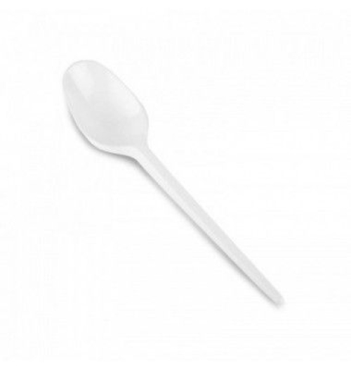 CUCHARILLA POSTRE PLASTICO BCO. 100 UD.